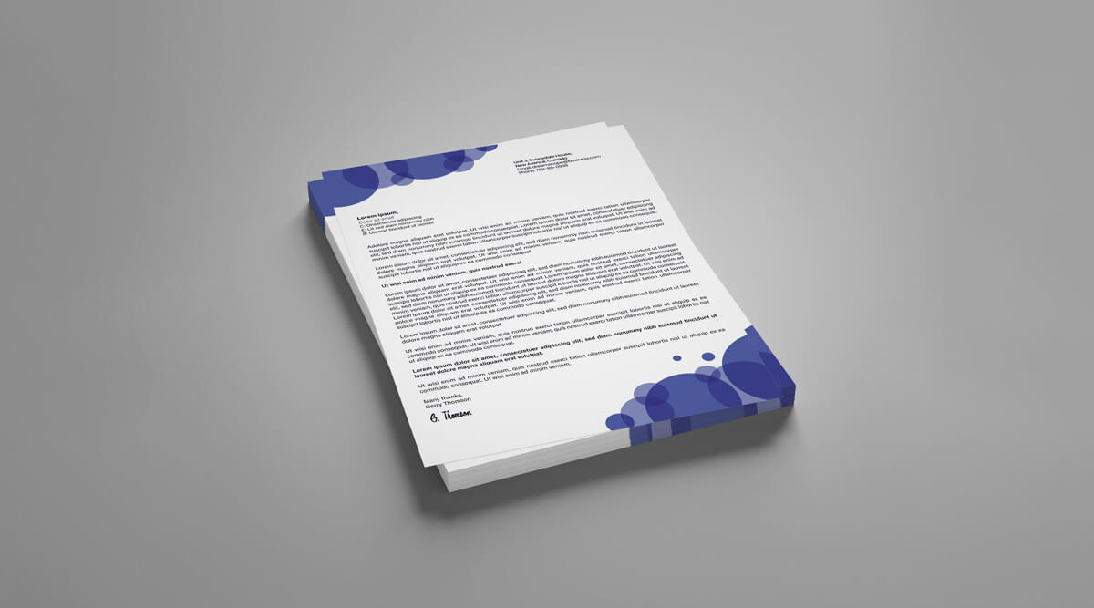 Long Run Letterheads Printed One Side